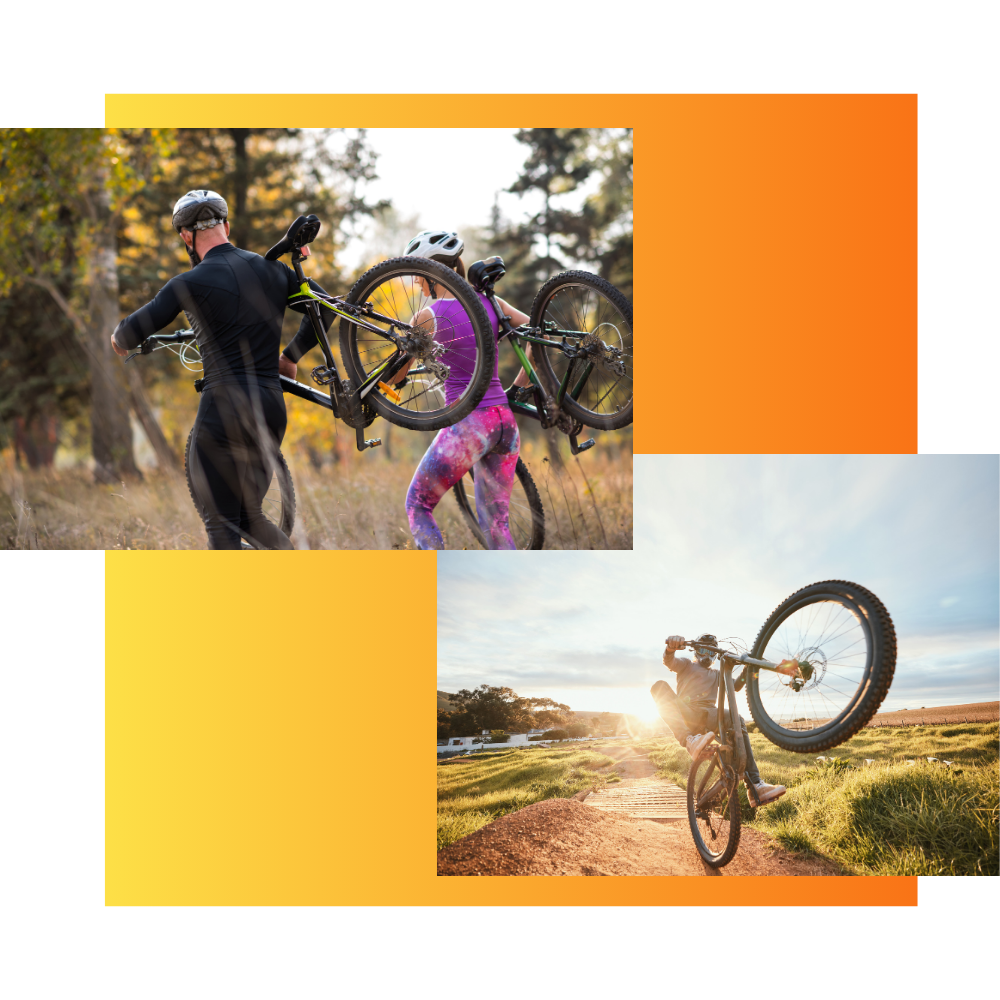 Cyclist Scenic Image